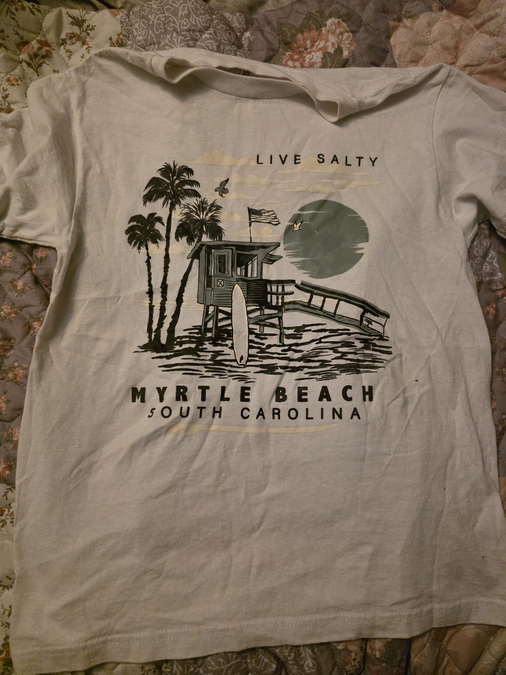 Myrtle Beach Graphic Short Sleeve Tee - White